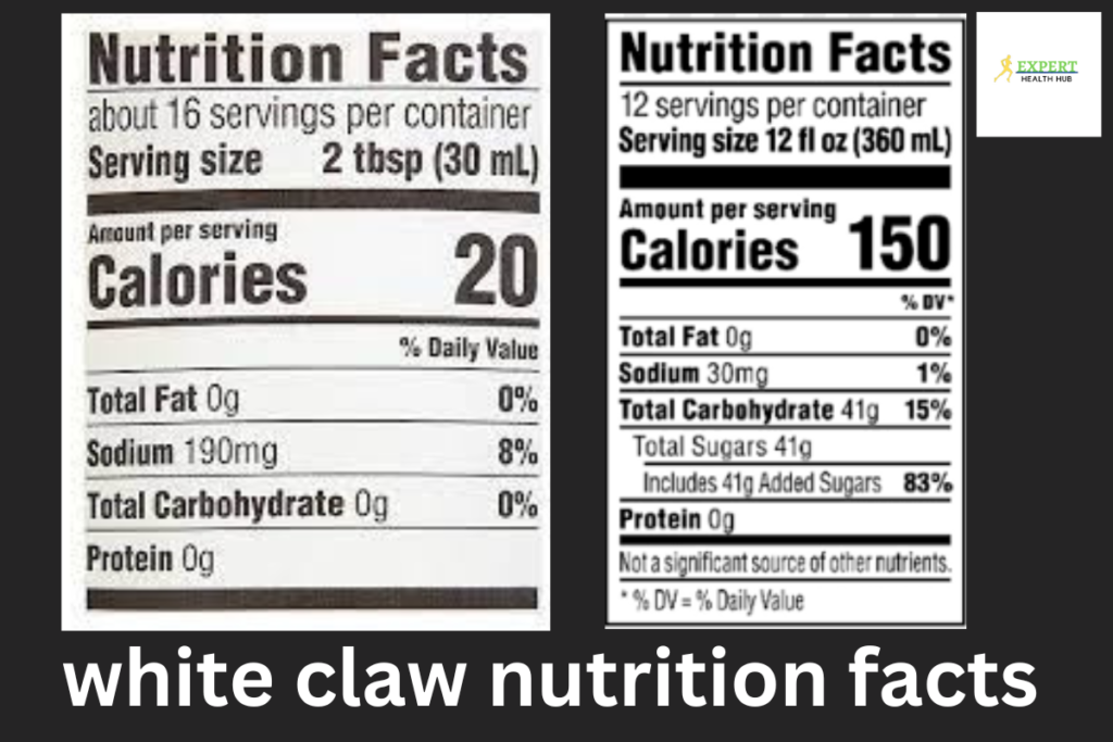 white claw nutrition facts