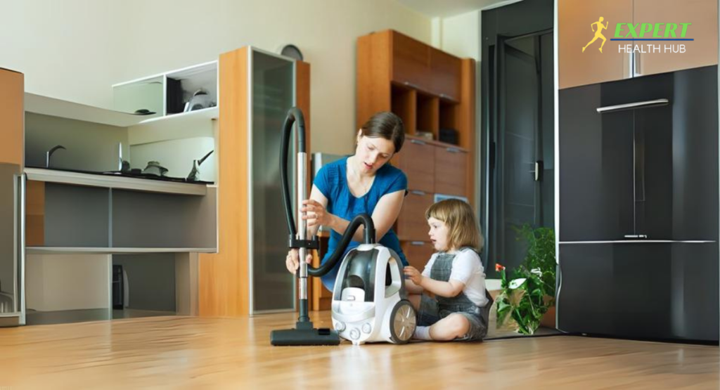 household chores are a good way to fit exercise into your everyday routine.