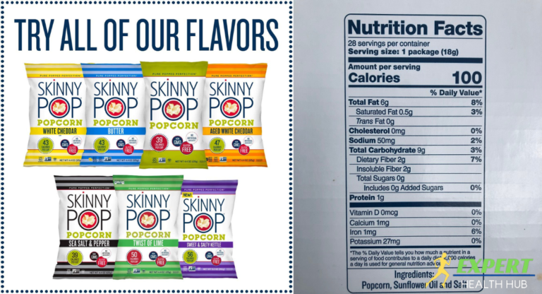 skinny pop nutrition label
