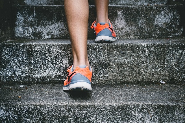 Body Beast Shoulders Workout running on the stairs